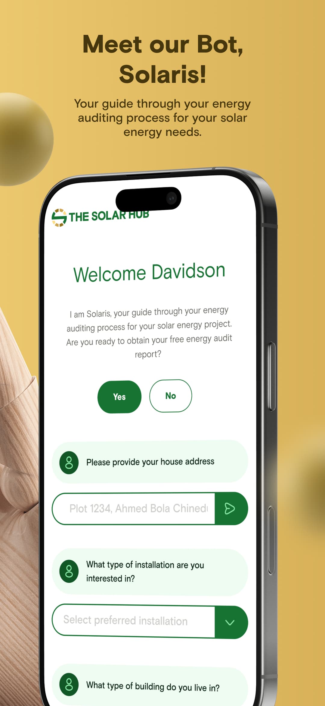 The Solar Hub app screenshot